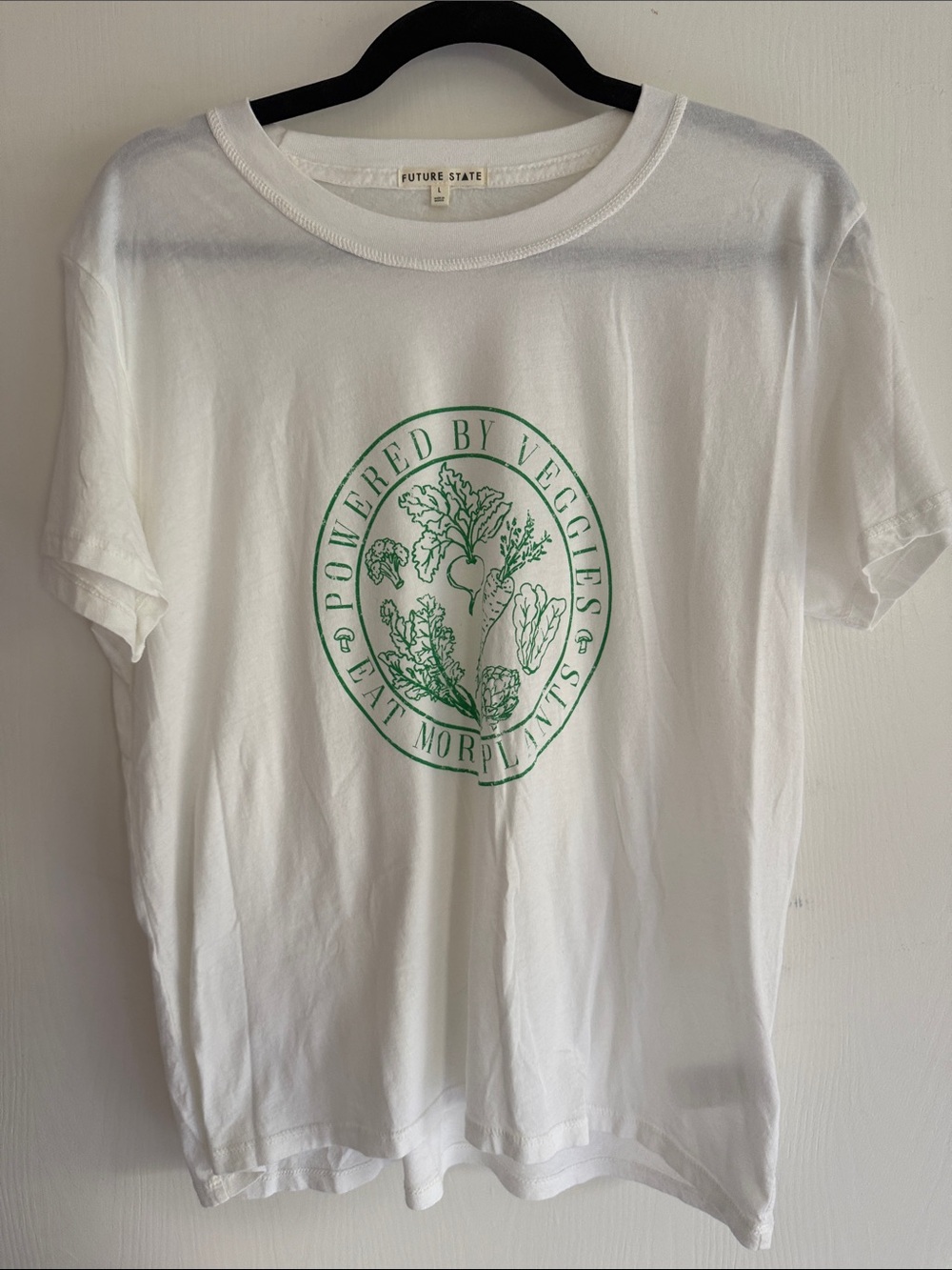 Future State White Graphic Tee - Powered by Veggies